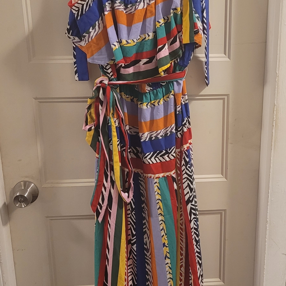 Eloquii Patchwork African Like Print Sundress - image 2